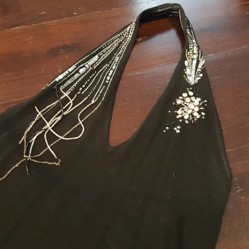 Black halter top